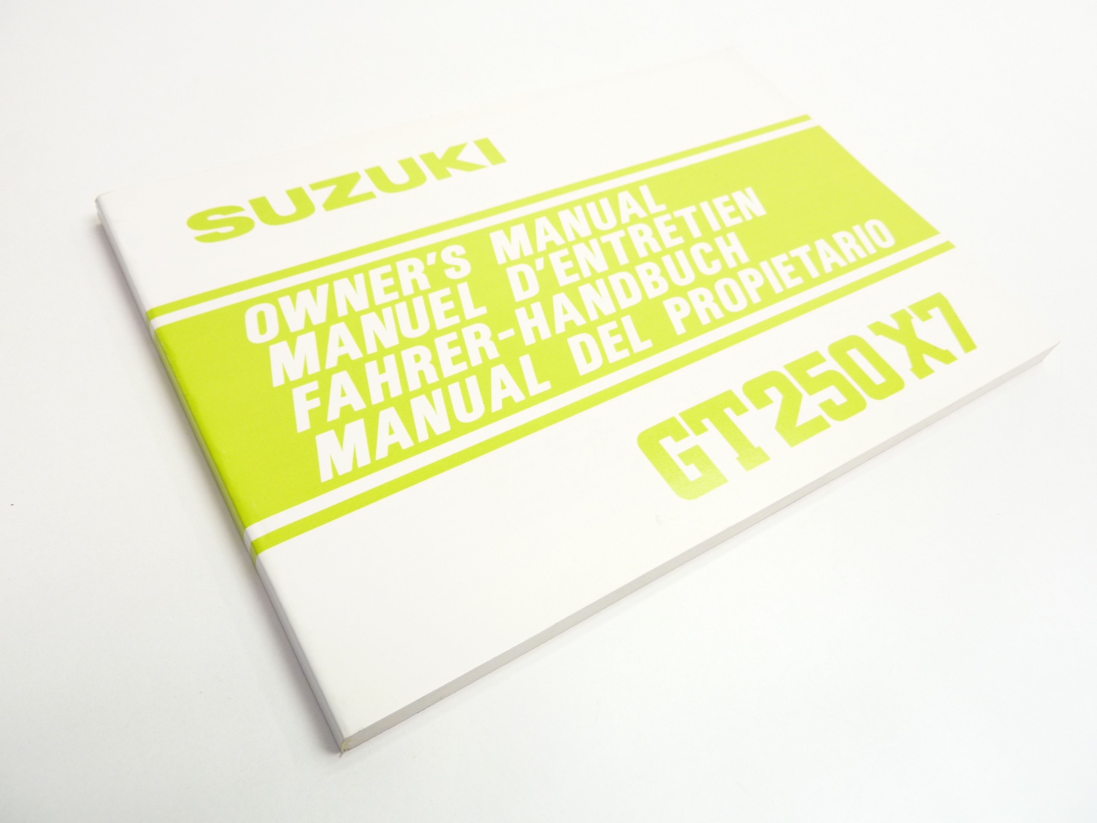 NEU: Fahrerhandbuch Suzuki GT 250 X7E Owner's Manual GT 250 X7E | eBay